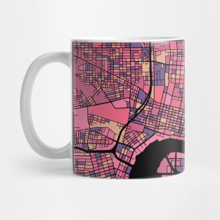 Jacksonville Map Pattern in Purple & Pink Mug